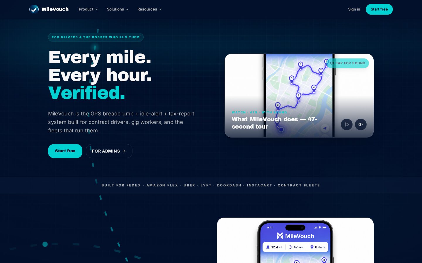 MileVouch interface